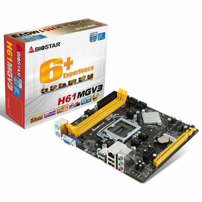 H61MHV3, Socket 1155, Intel H61, 2xDDR3-1600, D-SUB+HDMI, 1xPCI-Ex16, 1xPCI-Ex1, 4xSATA2, 6 Ch Audio, GLan, (4+4)xUSB2.0, 1xPS/2, mATX, RTL {20} (685208)