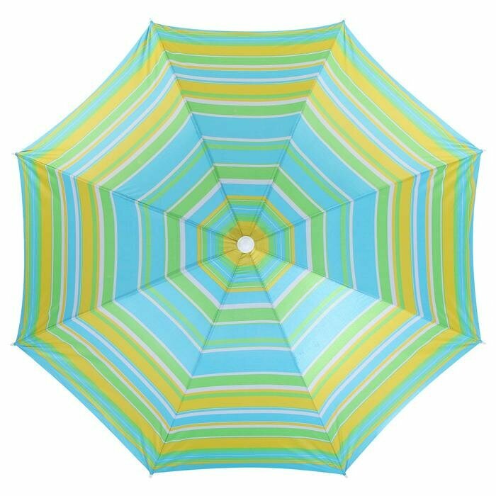 Зонт пляжный "Модерн" с серебряным покрытием, d=160 cм, h=170 см, микс./В упаковке шт: 1 - фотография № 2