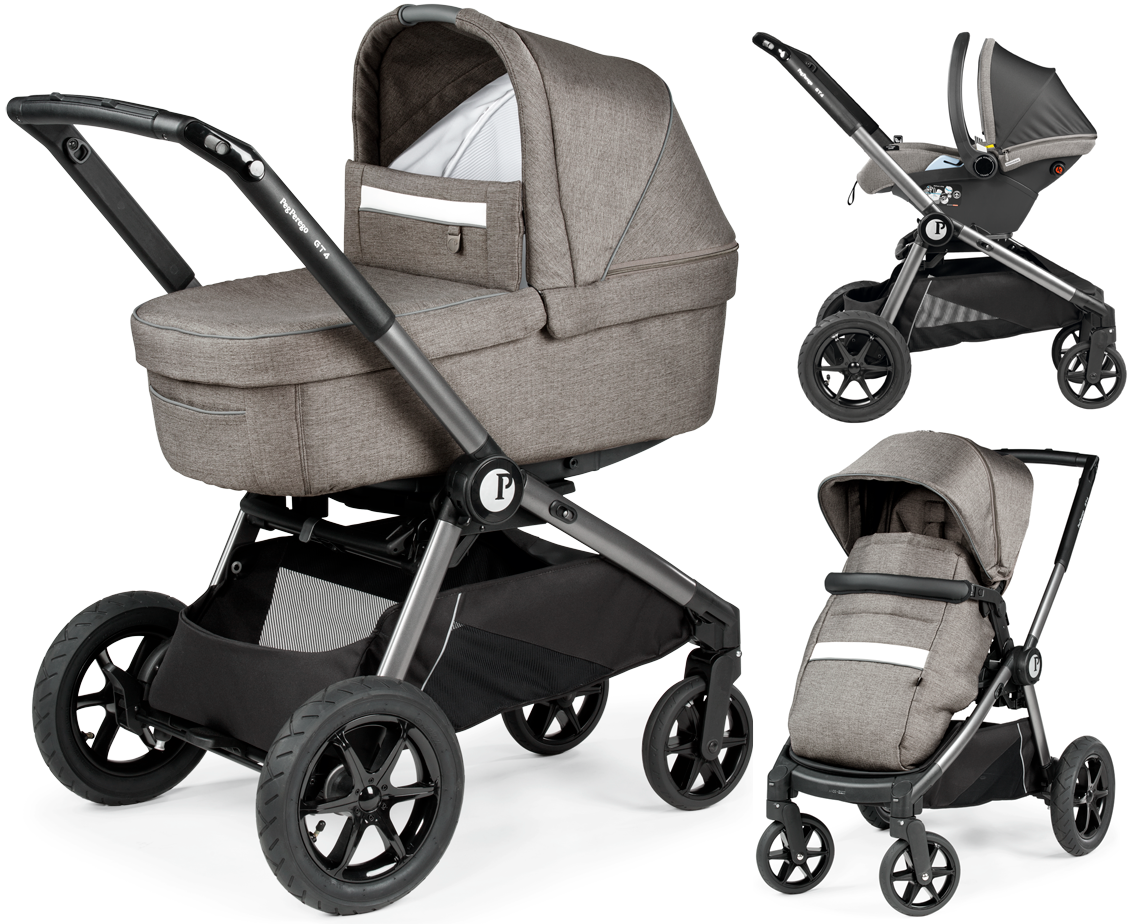 Коляска 3 в 1 Peg Perego GT4 Lounge Modular City Grey