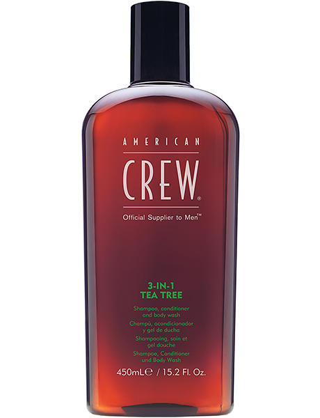 Гель для душа, шампунь и кондиционер American Crew 3-in-1 Tea Tree, 450 мл, 450 г