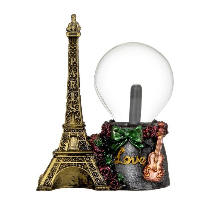 RISALUX Плазменный шар полистоун "Из Парижа с любовью" 17,5х13,5х7 см - фотография № 8