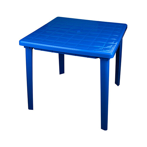Стол квадратный синий (800 х 800 х 740) М2594