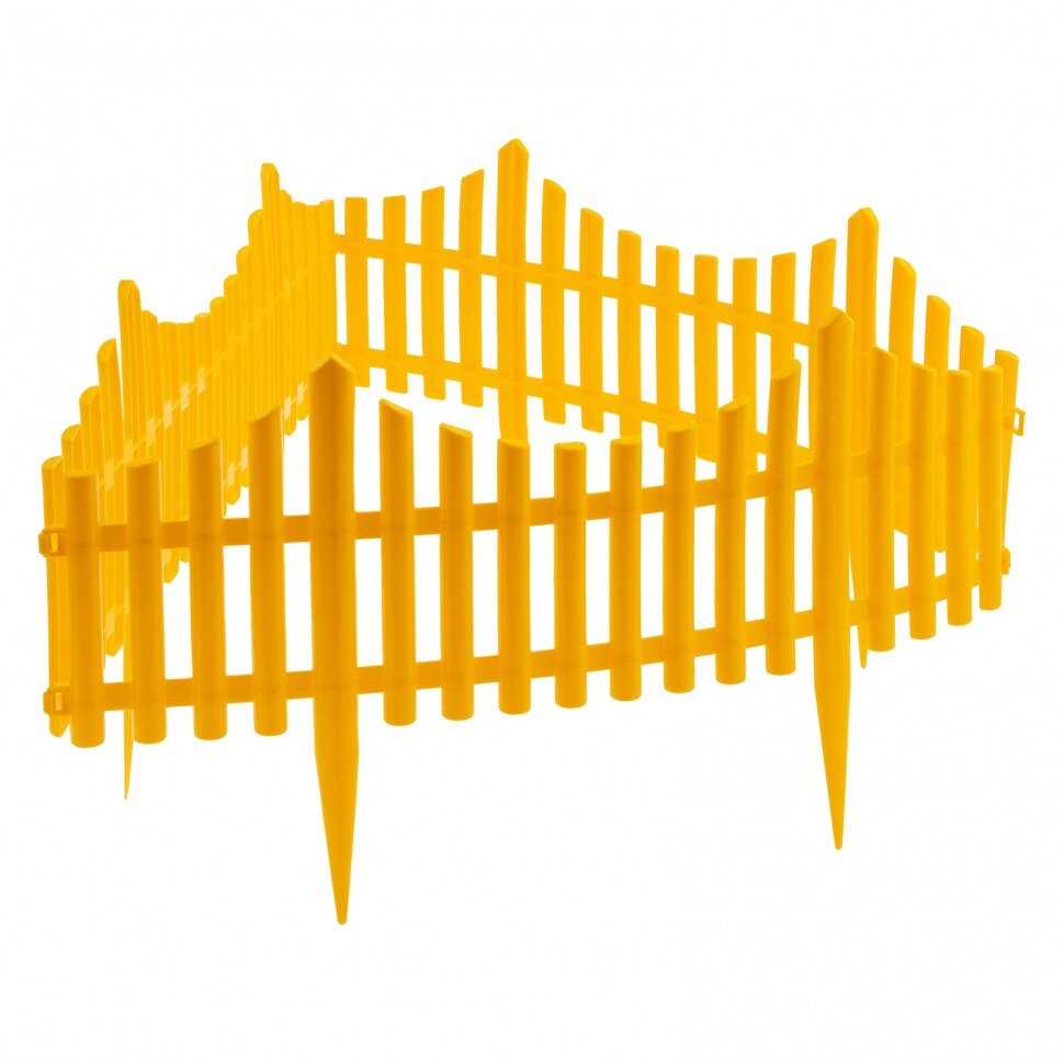 Забор декоративный "Гибкий", 24 х 300 см, желтый, Россия, Palisad - фотография № 1
