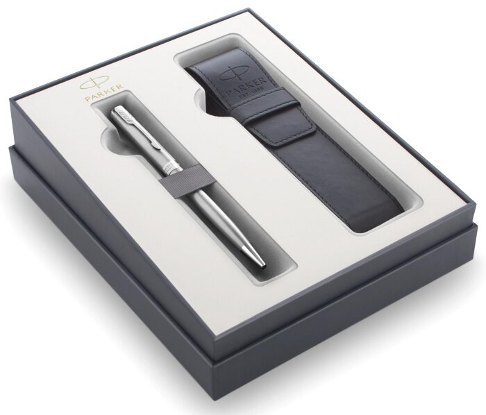 Набор Parker 2022: шариковая ручка Parker Sonnet Core K526, Stainless Steel CT + чехол для ручки 2121992