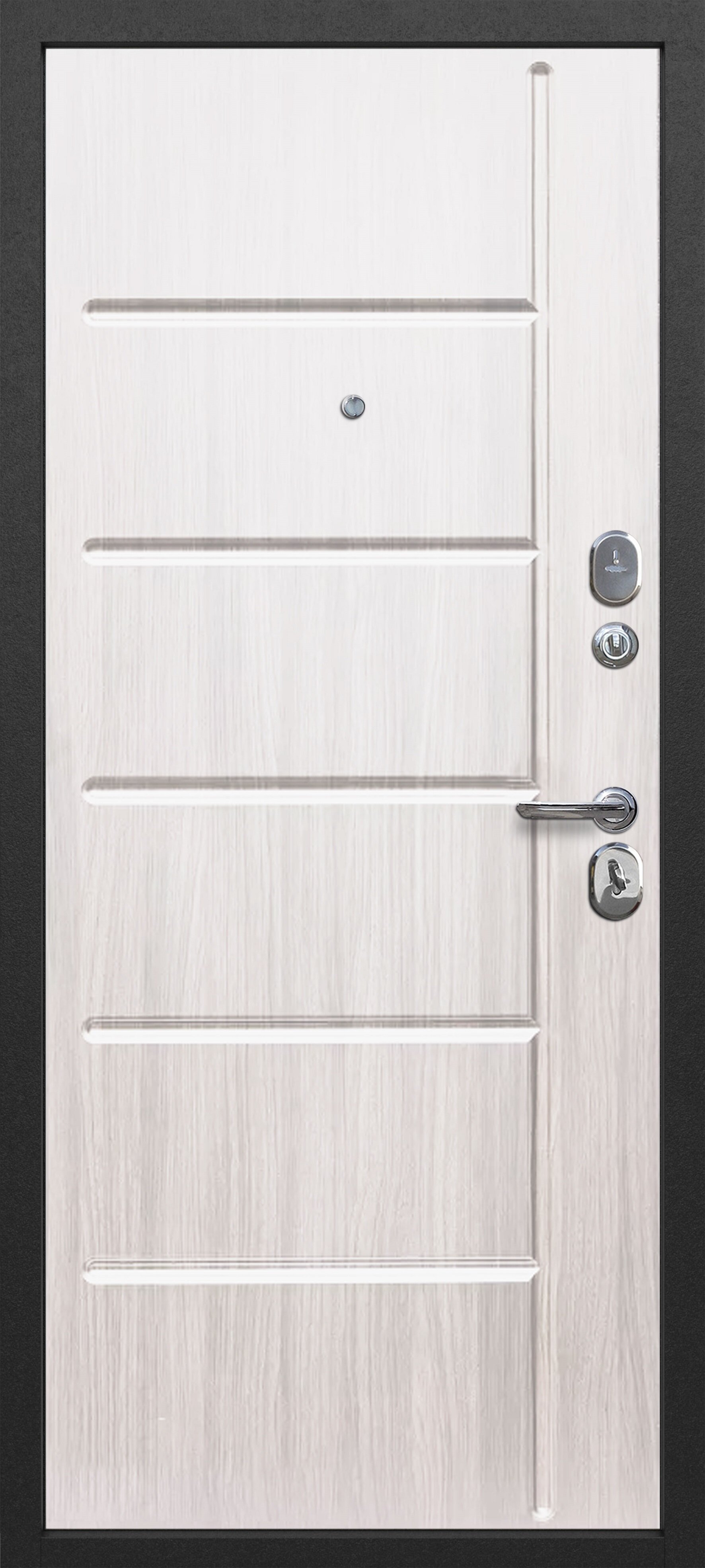 Дверь 7,5 Nika серебро 860R Белый ясень - фотография № 2