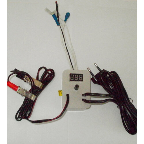 Терморегулятор аналоговый 220В/12В автомат с цифр. измерит. темпет. (арт.74)