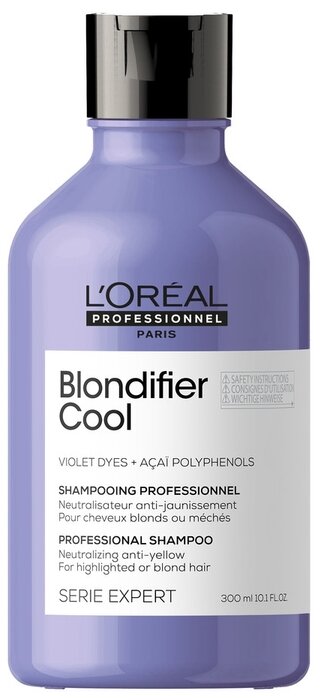 Шампунь для волос с антижелтым эффектом L'Oreal Professional Blondifier Cool для холодных оттенков блонд 300 мл