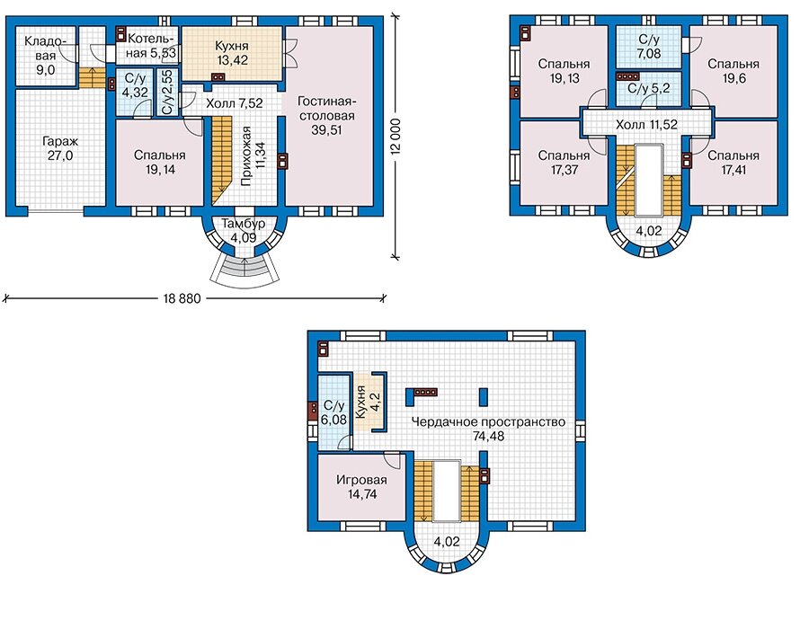 Проект дома Plans-59-27 (343 кв.м, газобетон) - фотография № 3