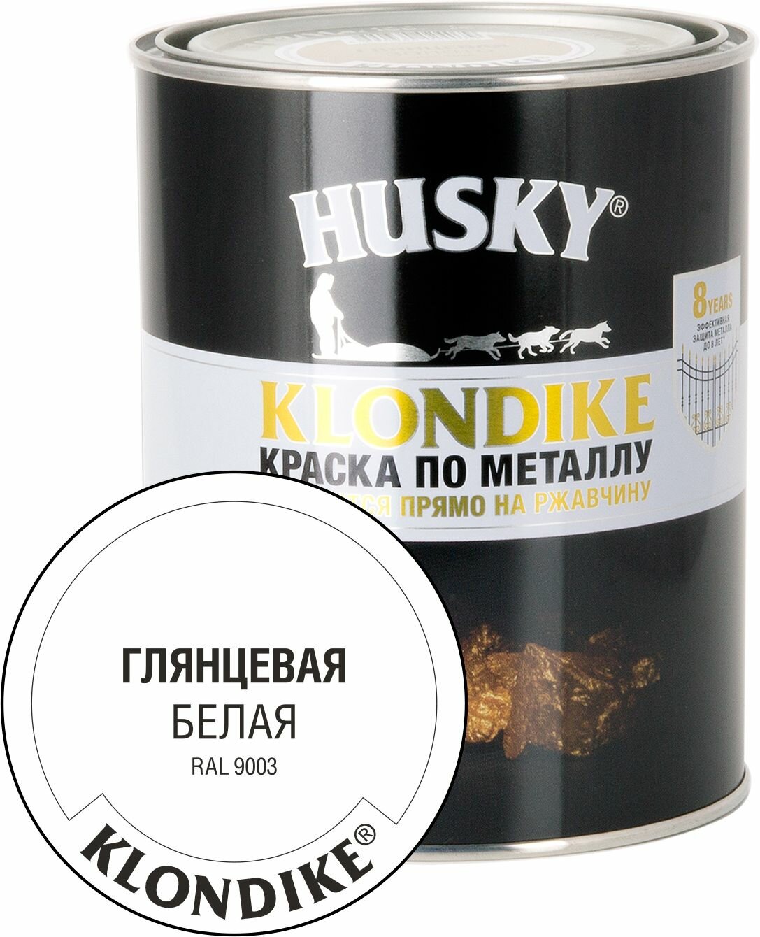 Краска алкидная (А) HUSKY Klondike по металлу гладкая