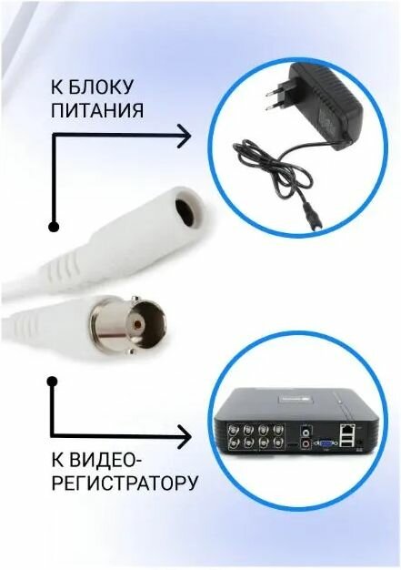 Готовый комплект видеонаблюдения на 1 AHD камеру 2MP BOX кабель 10м