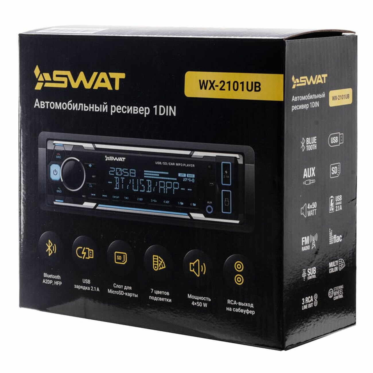 Автомагнитола Swat WX-2101UB 1DIN 4x50Вт - фото №3