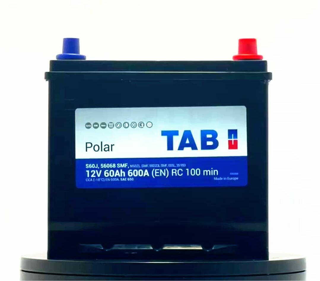 Аккумулятор "TAB Polar Asia" - 60Aч 600 А 12 В 232/173/225 обратная полярность