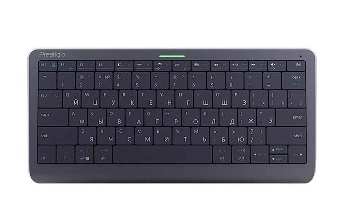 Клавиатура-тачпад беспроводная Prestigio Click and Touch Wireless Keyboard, Bluetooth/USB, Серый PSKEY1SGRU - фото №3