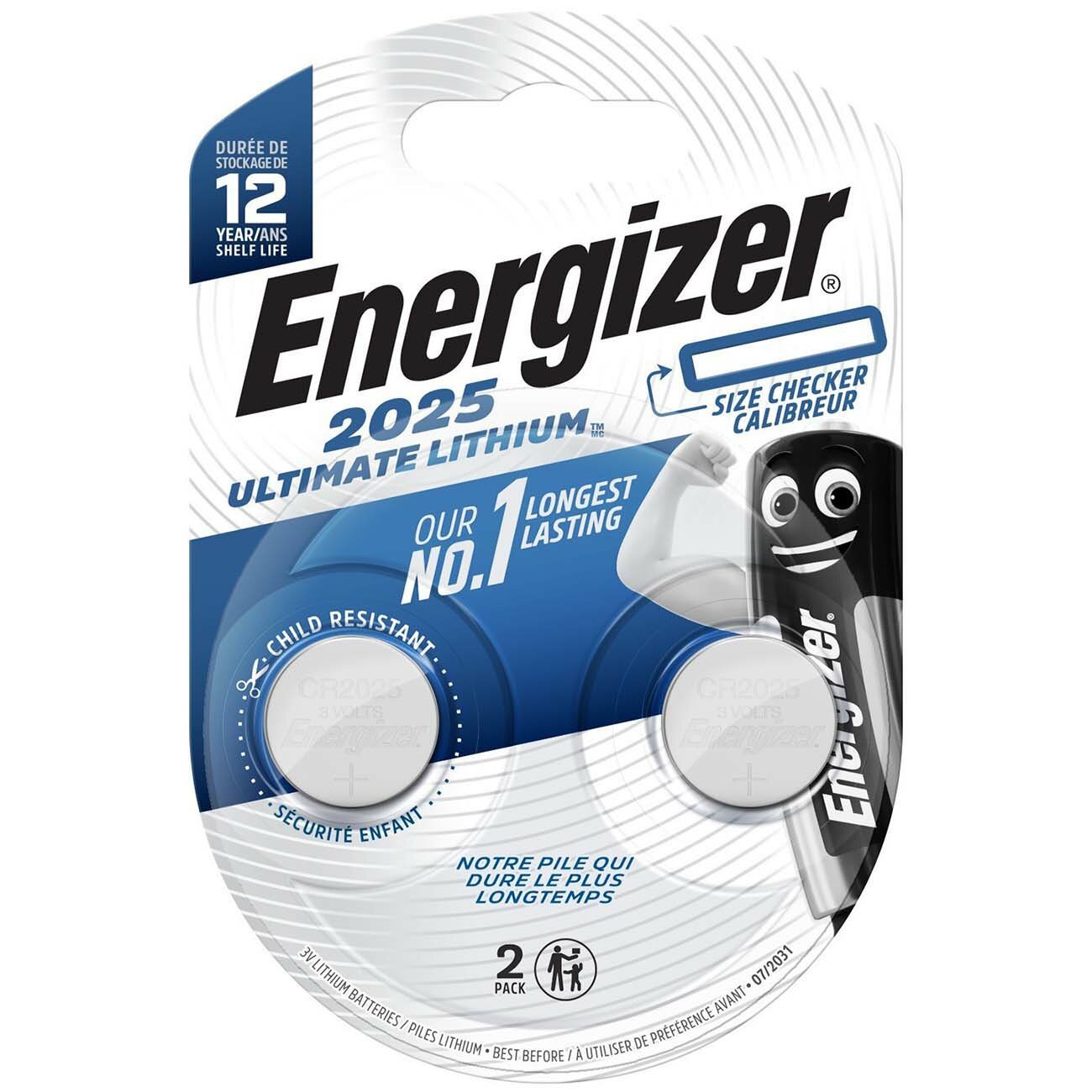 Батарея Energizer Ultimate Lithium CR2025 BP2 2 шт. (E301319400)