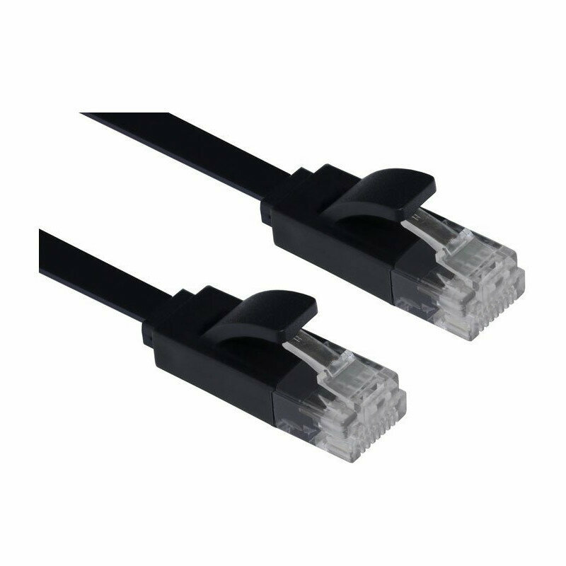   GCR Premium UTP 30AWG cat.6 RJ45 T568B 1m Black GCR-LNC616-1.0m