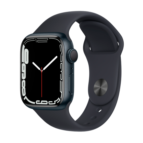 Умные часы Apple Watch Series 7 45mm Aluminum with Sport Band, темная ночь