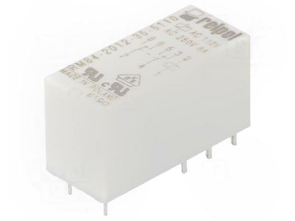 Реле RELPOL RM84-2012-35-5110 Реле: электромагнитное DPDT Uобмотки: 110ВAC 8A/250ВAC 8А PCB 1шт