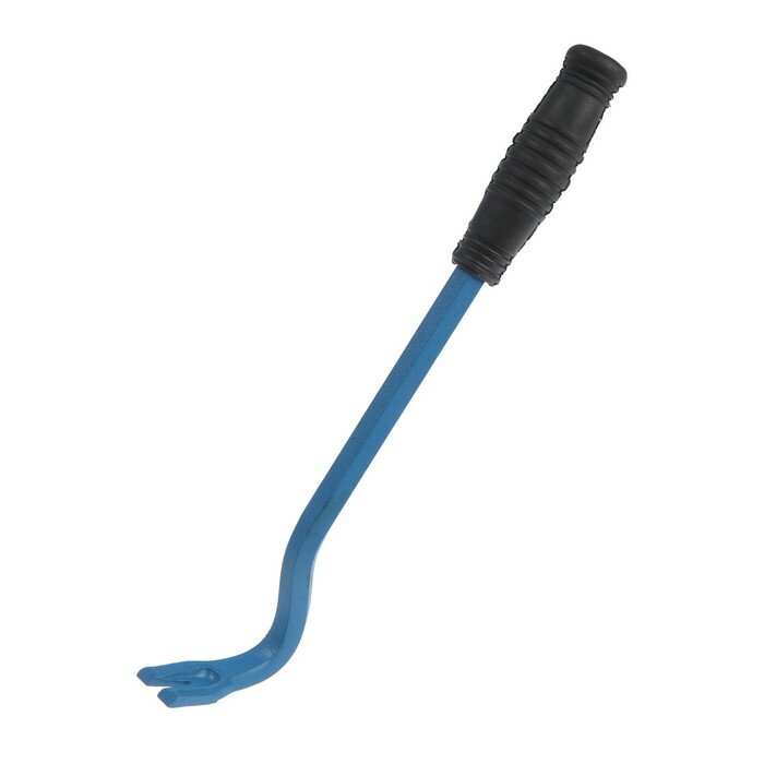 фото Лом-гвоздодер тундра, 65 сталь, резиновая рукоятка, 300 х 12 мм для дома