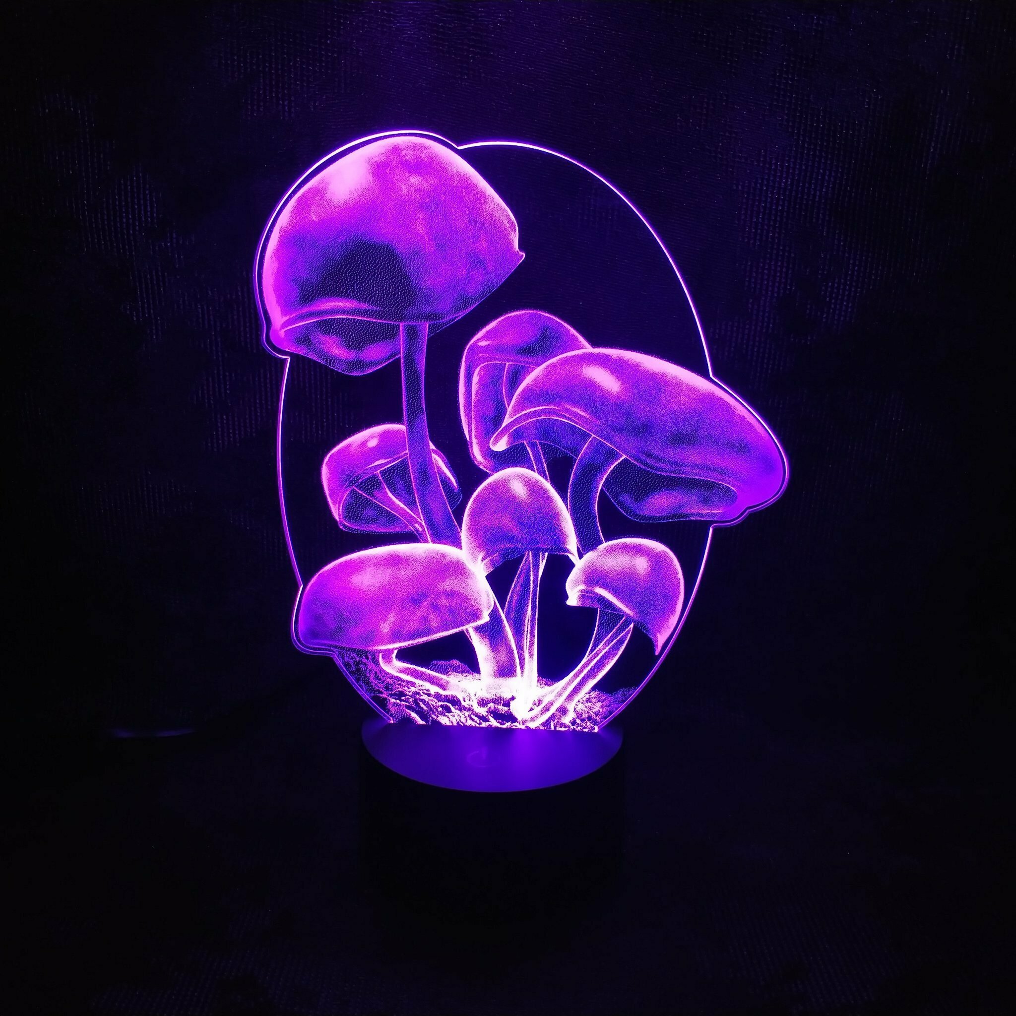 Ночник детский 3D Светильник Волшебные грибы