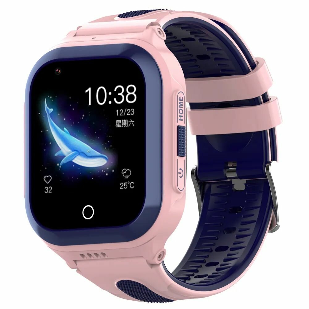 Детские умные часы Smart Baby Watch Wonlex KT24S GPS, WiFi, камера, 4G розовые (водонепроницаемые)
