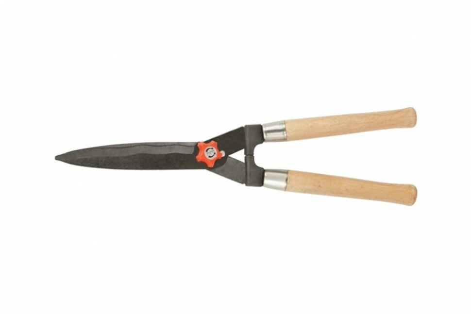 фото Кусторез, 500 мм, волнистые лезвия с черненым покр., деревянные ручки