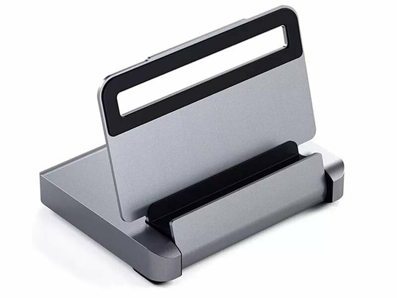 Хаб-Подставка Satechi Aluminum Stand Hub for iPad Pro - Space Gray. Материал алюминий. Цвет серый космос (ST-TCSHIPM)