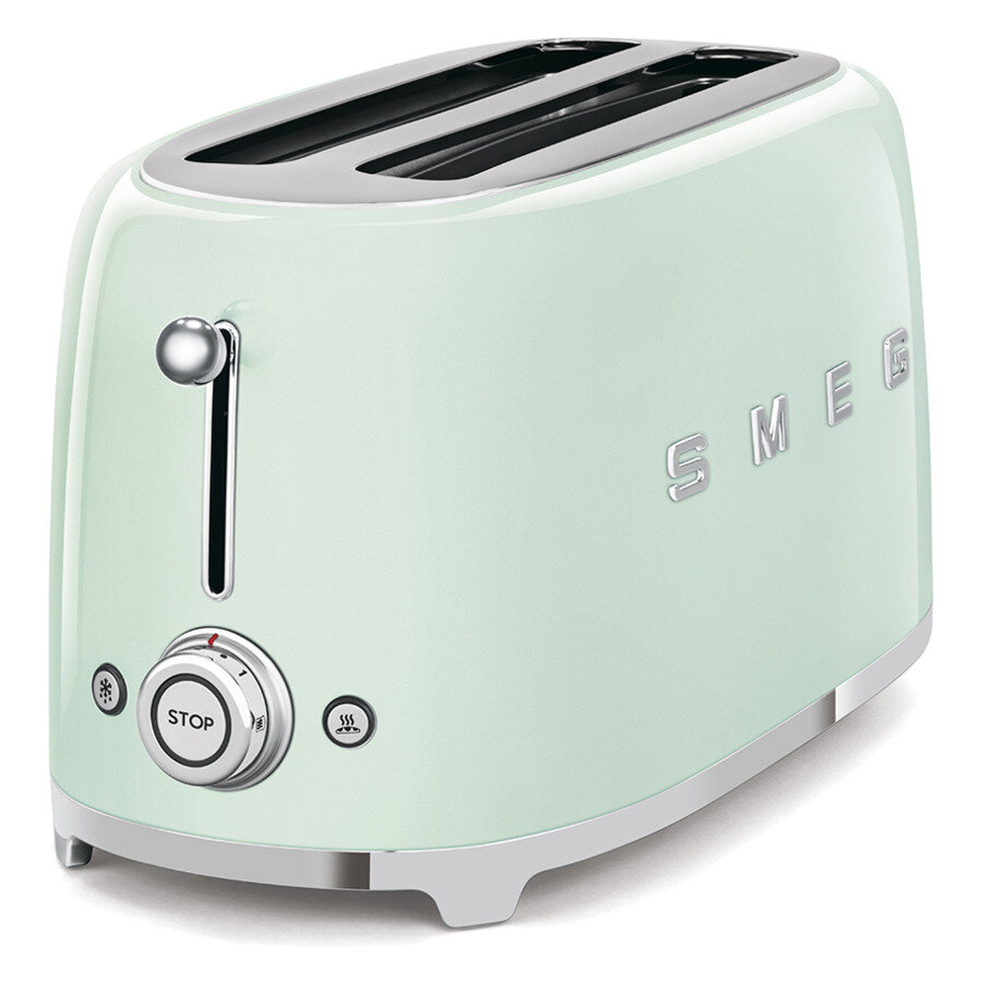 Тостер на 4 ломтика SMEG TSF02PGEU, зелёный