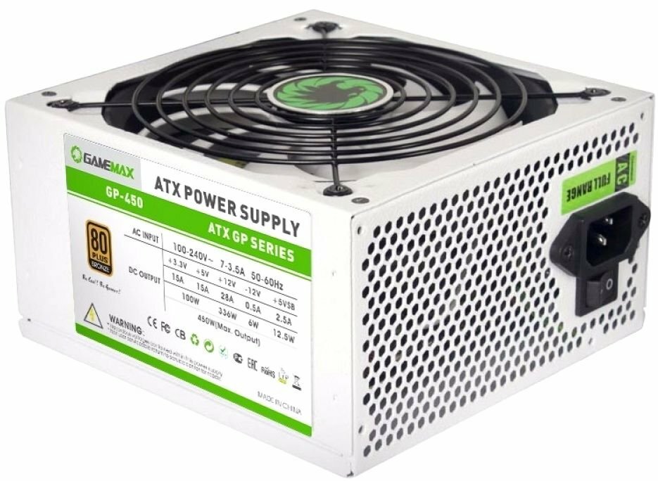 Блок питания 450W GameMax GP-450 White