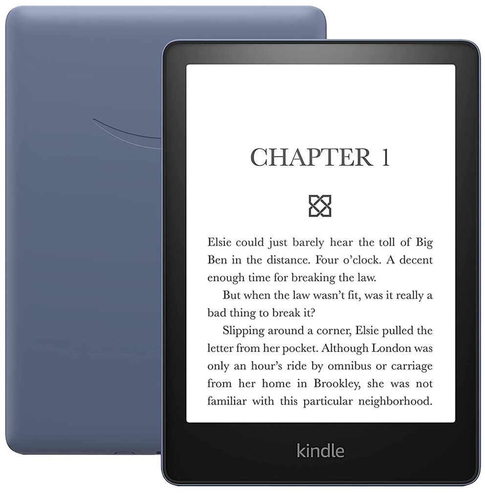 Электронная книга Amazon Kindle PaperWhite 2021 16Gb black Ad-Supported Denim с обложкой ReaderONE PaperWhite 2021 Paris