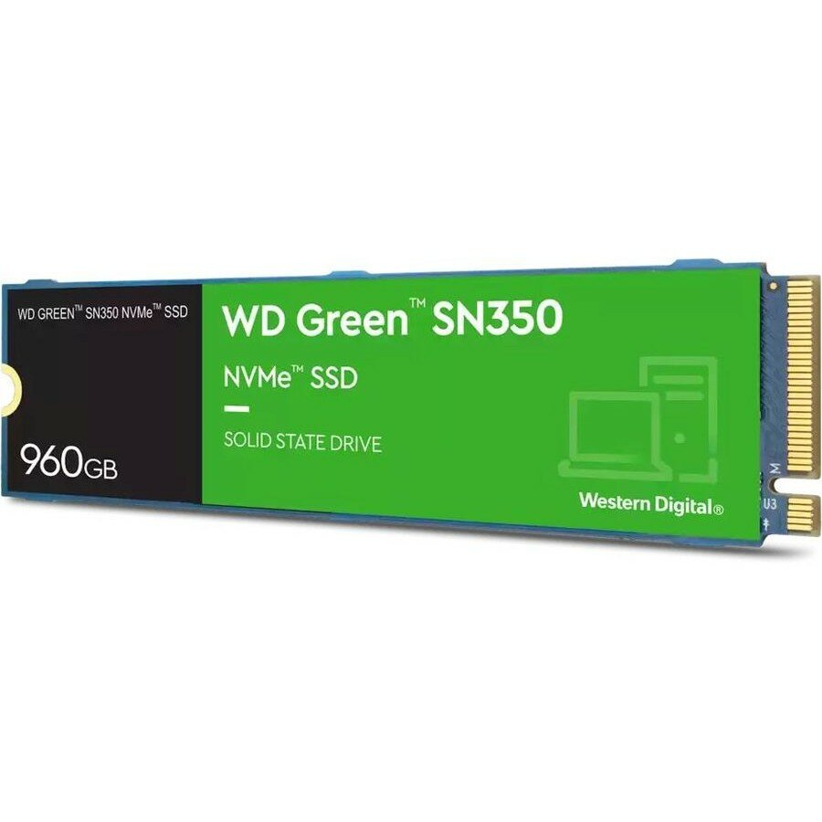 Western digital Накопитель SSD WD Original PCI-E x4 960Gb WDS960G2G0C Green SN350 M.2 2280