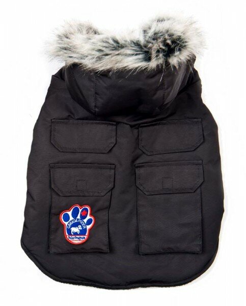 Куртка Канада Пуч "Эверест" с капюшоном,зимняя черная XS 50307