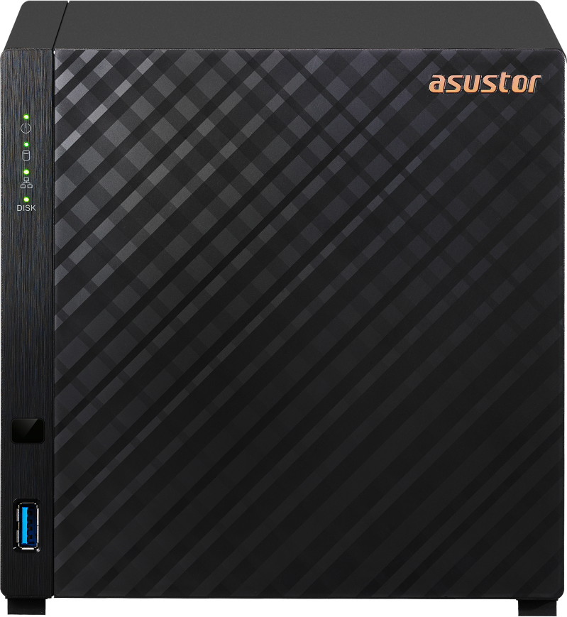 Сетевое хранилище Asustor AS1104T 90IX01J0-BW3S00 настольный 4 35" SATA III 72TB RAID 0RAID 1RAID 10RAID 5RAID 6 1 GB DDR4 Кол-во сетевые интерфейсов 1 25 Gb/s