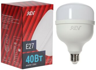 Лампа светодиодная REV PowerMax, T120, E27, 40 Вт, 6500 K, холодный свет