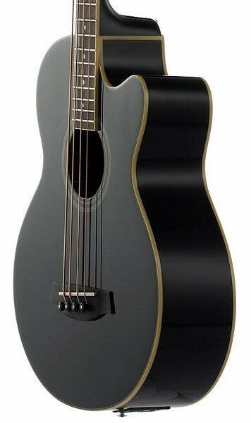 IBANEZ AEB8E BLACK электроакустическая бас-гитара цвет черный нижняя дека и обечайка махогани верхняя дека ель гриф махагони накладка палисандр