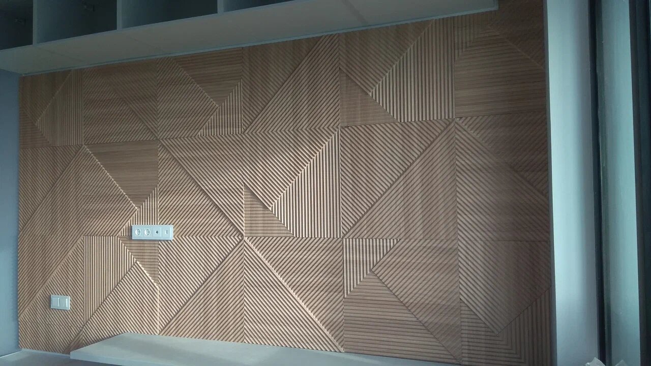 3D стеновая панель из гипса FIELDS-3 Platinum (матовое покрытие) - фотография № 6