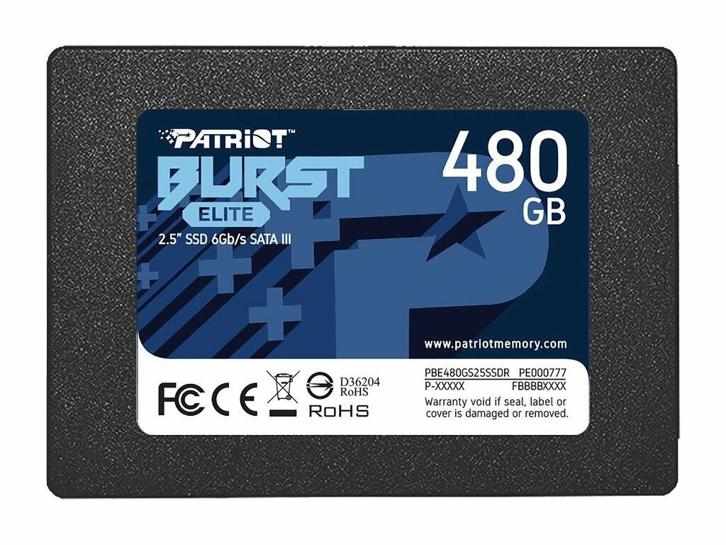 Твердотельный накопитель Patriot Memory Burst Elite 480Gb PBE480GS25SSDR