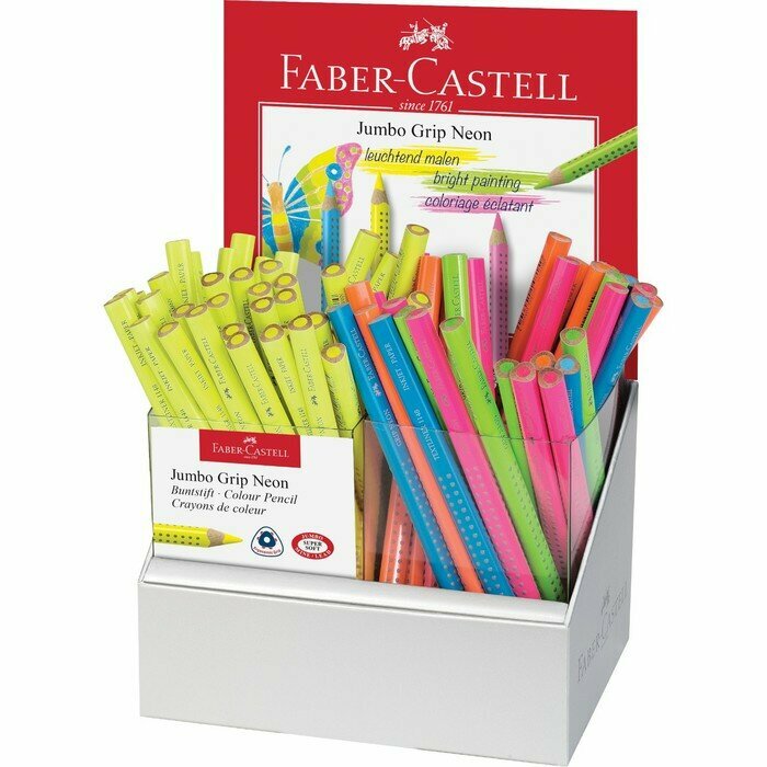Карандаш-текстовыделитель Faber-Castell "Textliner 1148", микс 5 цветов, в дисплее, цена за 1 ШТ