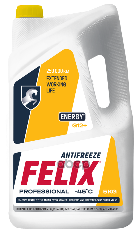 Антифриз Felix Energy Готовый -40c Желтый 5 Кг 430206027 Felix арт. 430206027