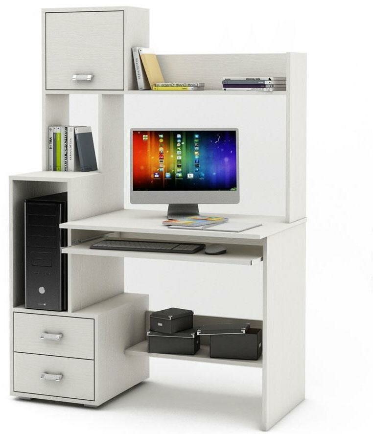 Компьютерный стол МФ Владимир Имидж-40 Белое дерево