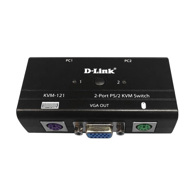 Модуль D-Link KVM-121/B1A, 2-port KVM Switch w. VGA, PS/2, Audio (KVM-121/B1A)