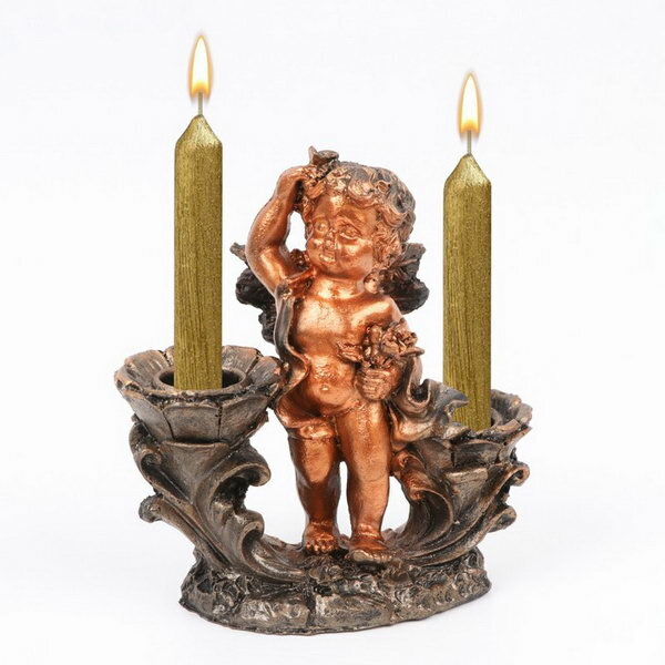 Подсвечник "Ангелочек", на две свечи, 11 x 5.5 x 12 см - фотография № 2