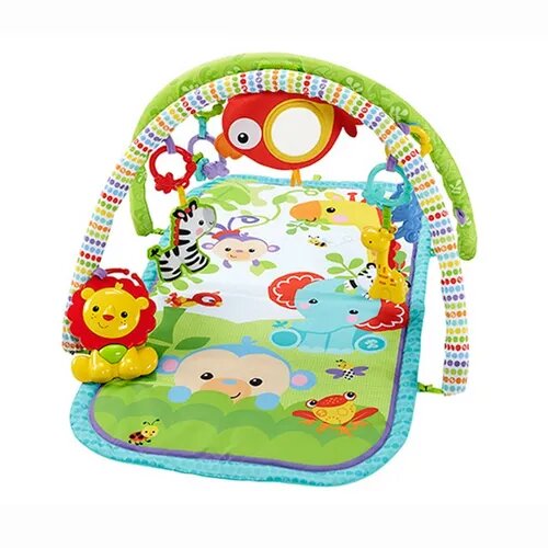 FISHER-PRICE "маттел" Игровой коврик 3 в 1 "Друзья из тропического леса"