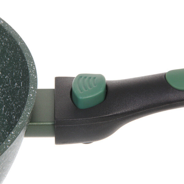 Сковорода «BAROLY» GREEN 22см индукционная с крышкой, съемная бакелитовая ручка - фотография № 6