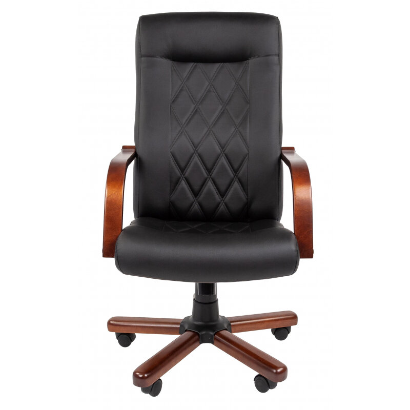 Кресло Офисное кресло EChair 430 TPU экокожа черный, дерево - фотография № 2