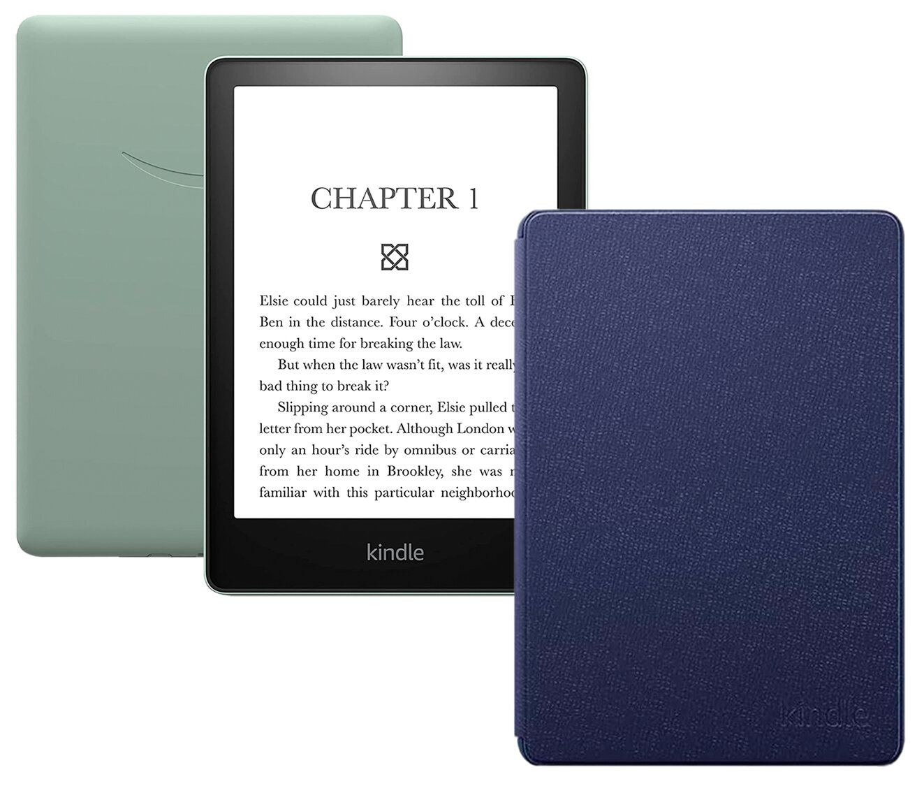 Электронная книга Amazon Kindle PaperWhite 2021 16Gb Agave Green Ad-Supported с фирменной обложкой