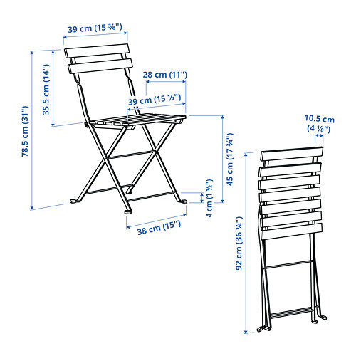 Стул садовый складной IKEA TÄRNÖ - фотография № 6