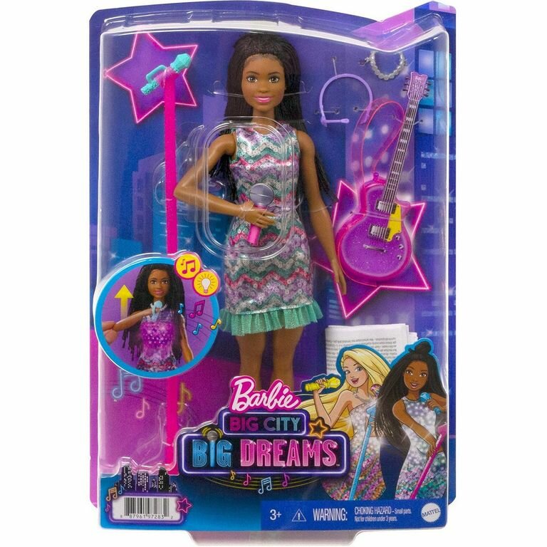 Barbie Кукла Большой город Большие мечты Вторая солистка, GYJ24