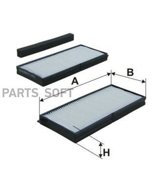 FILTRON K12822X K 1282-2X_фильтр салона! 2шт. 230x106x20\ Kia Shuma 1.6/1.8 01-04/Clarus 1.8i/2.0i 16V 96 1шт