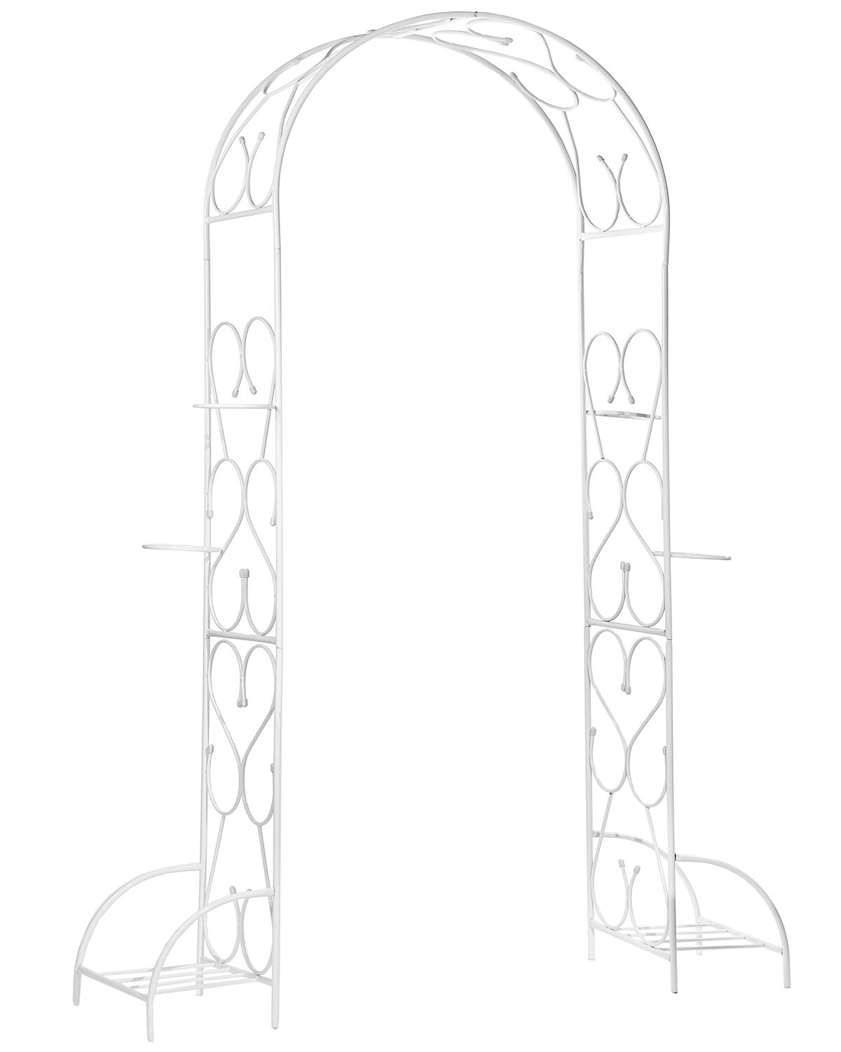 Арка Тюльпан разборная с чашами для горшков белая 40х170х240см. - фотография № 1