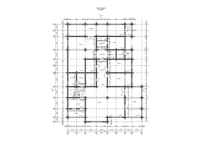 Готовый проект дома № 308 из оцилиндрованных бревен ЕВ Ø-240мм - фотография № 14